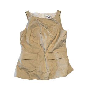 ALIGNE Prose Camel Tan Square-Neck 100% Cotton Tank Top Women's 2